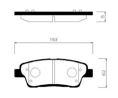 Brake Pad Set, disc brake (HP1051)