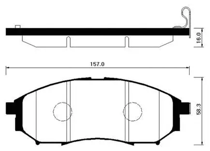 Brake Pad Set, disc brake (HP3008)