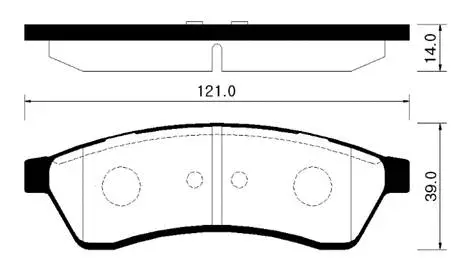 Brake Pad Set, disc brake (HP2009)