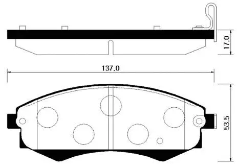 Brake Pad Set, disc brake (HP1033)