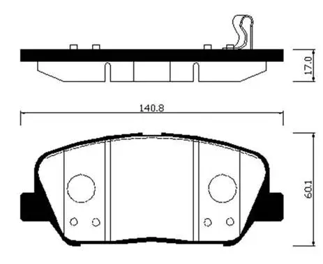 Brake Pad Set, disc brake (HP1046)