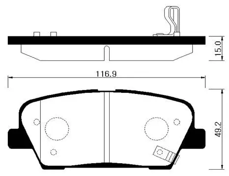Brake Pad Set, disc brake (HP1043)
