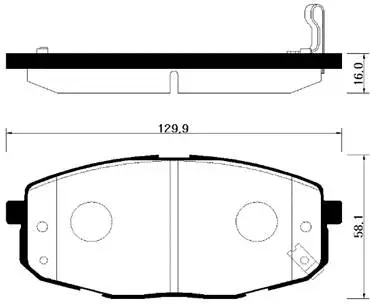 Brake Pad Set, disc brake (HP1020)