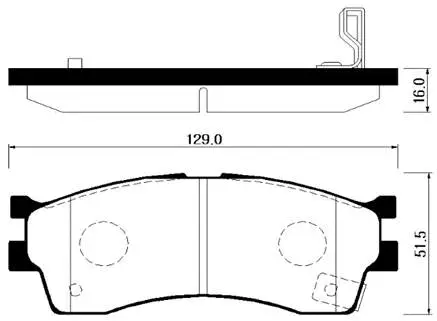Brake Pad Set, disc brake (HP1008)