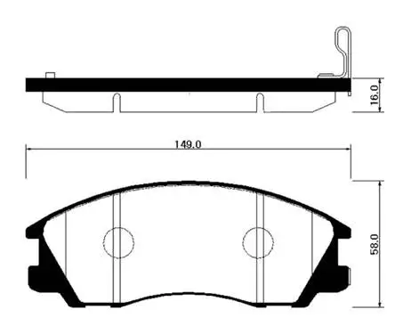 Brake Pad Set, disc brake (HP0022)