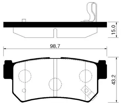 Brake Pad Set, disc brake (HP4002)