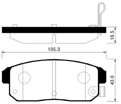 Brake Pad Set, disc brake (HP3003)