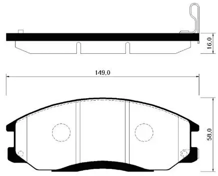 Brake Pad Set, disc brake (HP0014)
