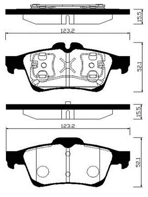 Brake Pad Set, disc brake (HP3011)