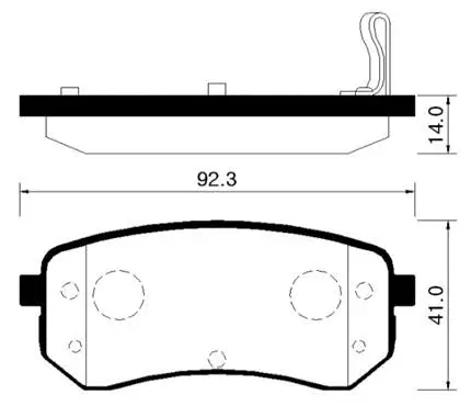 Brake Pad Set, disc brake (HP1038)