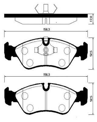 Brake Pad Set, disc brake (HP2004)