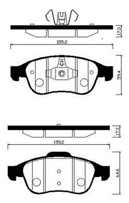 Brake Pad Set, disc brake (HP3009)