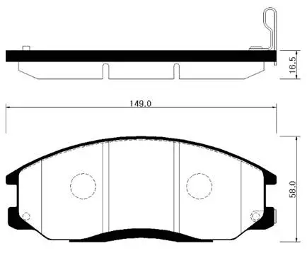 Brake Pad Set, disc brake (HP0024)
