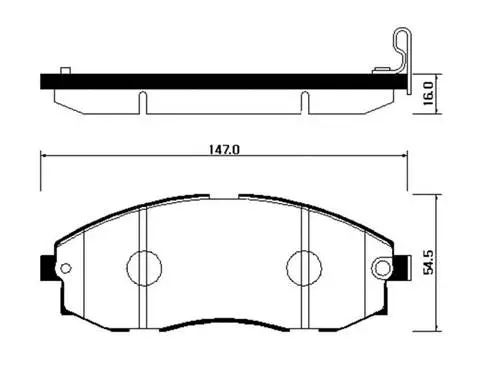Brake Pad Set, disc brake (HP0018)