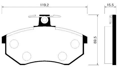 Brake Pad Set, disc brake (HP0030)