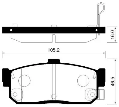 Brake Pad Set, disc brake (HP3002)