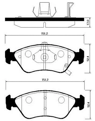 Brake Pad Set, disc brake (HP1007)