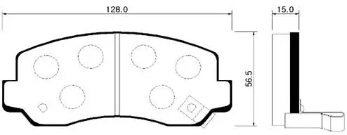 Brake Pad Set, disc brake (HP1029)