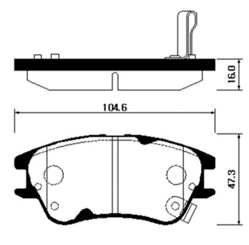 Brake Pad Set, disc brake (HP0002)