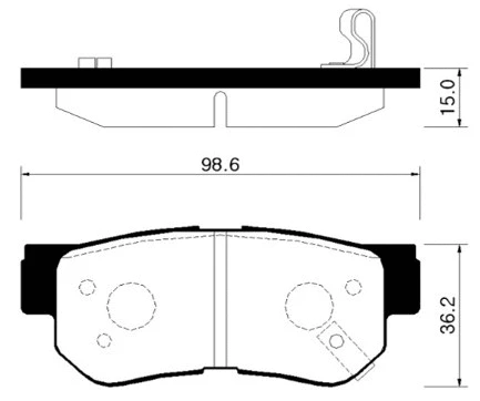 Brake Pad Set, disc brake (HP0008)