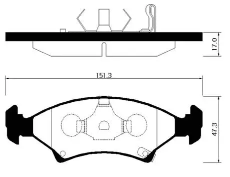 Brake Pad Set, disc brake (HP1003)
