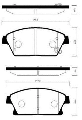 Brake Pad Set, disc brake (HP2026)