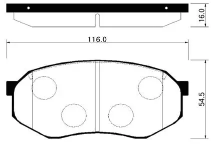 Brake Pad Set, disc brake (HP1005)