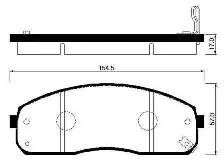 Brake Pad Set, disc brake (HP1023)