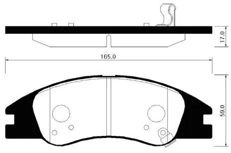 Brake Pad Set, disc brake (HP1031)