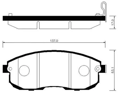 Brake Pad Set, disc brake (HP3012)