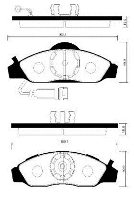 Brake Pad Set, disc brake (HP4006)