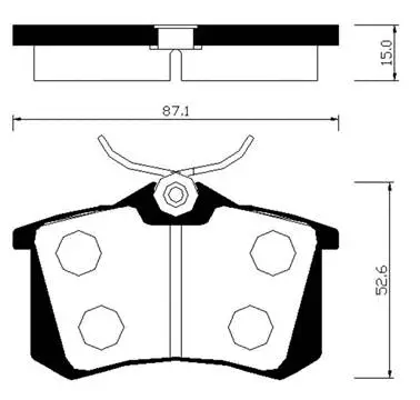 Brake Pad Set, disc brake (HP3010)