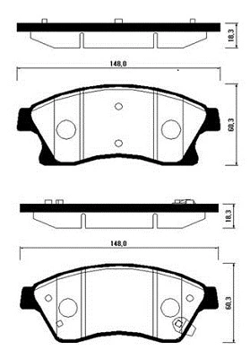 Brake Pad Set, disc brake (HP2021)