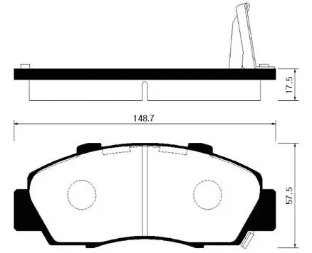 Brake Pad Set, disc brake (HP2010)