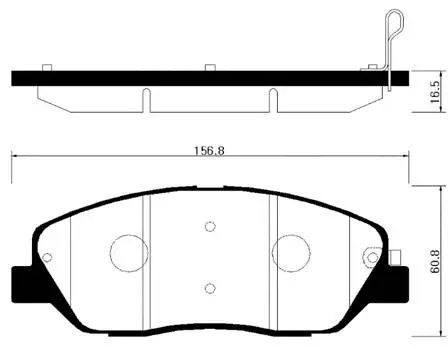 Brake Pad Set, disc brake (HP0033)
