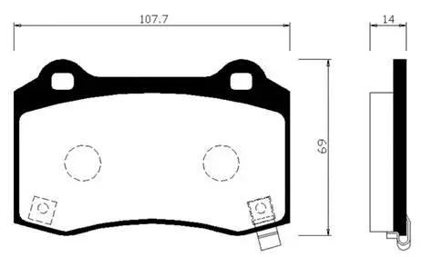 Brake Pad Set, disc brake (HP0051)