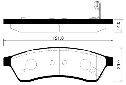 Brake Pad Set, disc brake (HP2016)