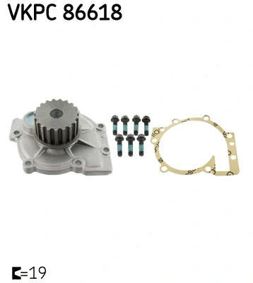 Water Pump, engine cooling (VKPC 86618)