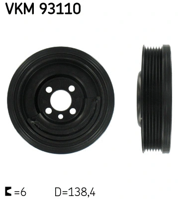 Belt Pulley, crankshaft (VKM 93110)