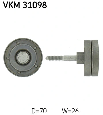 Deflection/Guide Pulley, V-ribbed belt (VKM 31098)