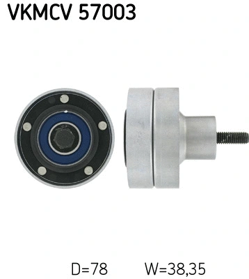 Deflection/Guide Pulley, V-ribbed belt (VKMCV 57003)