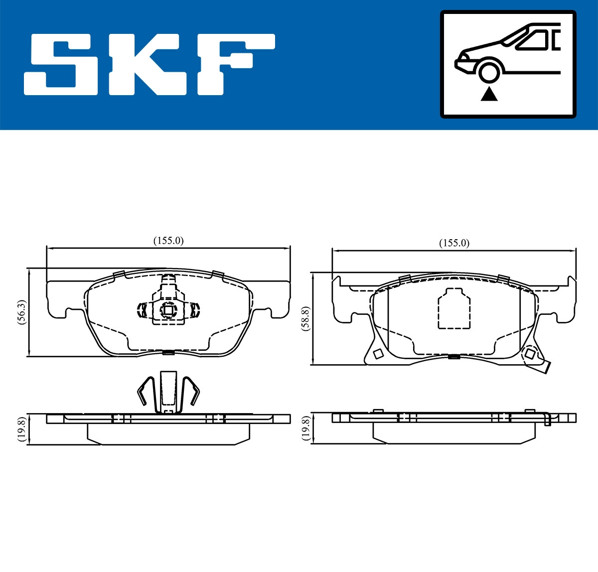 Brake Pad Set, disc brake (VKBP 80291 A)