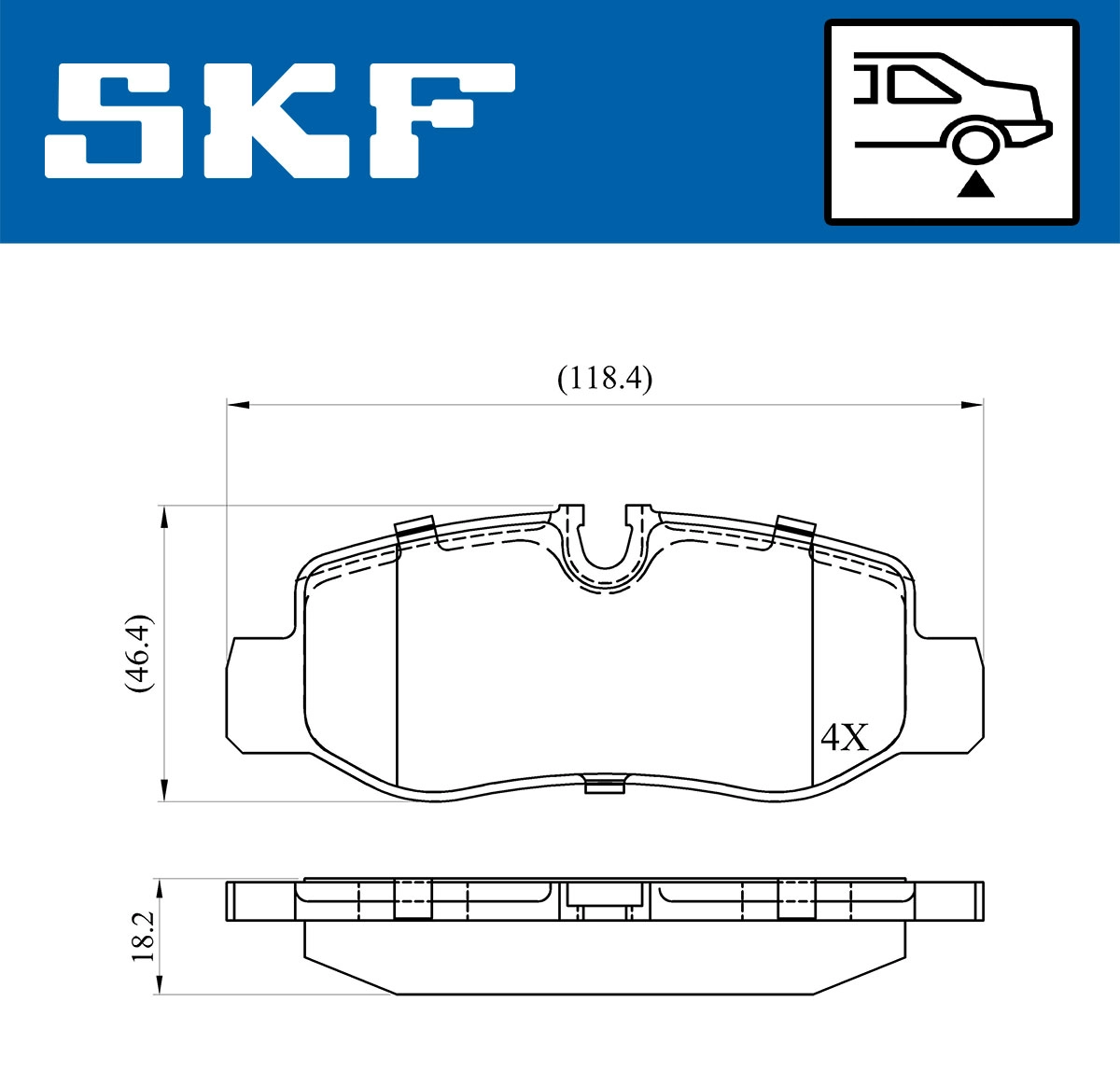 Brake Pad Set, disc brake (VKBP 90080)