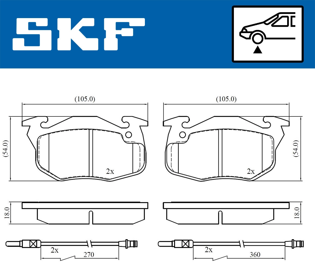 Brake Pad Set, disc brake (VKBP 80352 E)