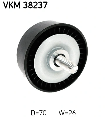 Deflection/Guide Pulley, V-ribbed belt