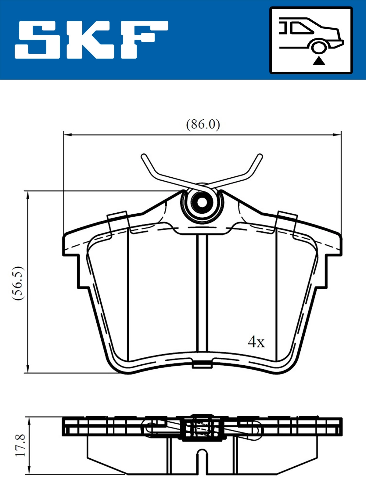 Brake Pad Set, disc brake (VKBP 90186)