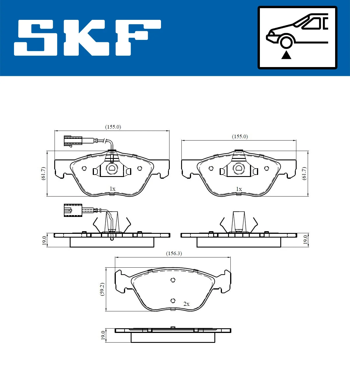 Brake Pad Set, disc brake (VKBP 80438 E)