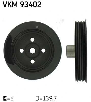 Belt Pulley, crankshaft (VKM 93402)