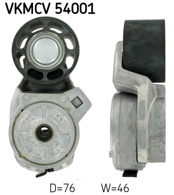 Tensioner Pulley, V-ribbed belt (VKMCV 54001)