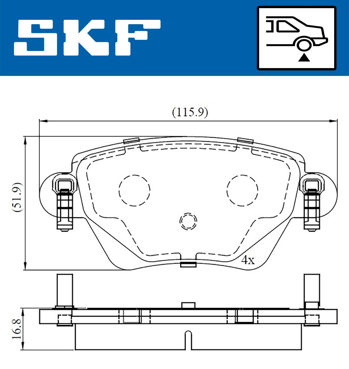 Brake Pad Set, disc brake (VKBP 90170)
